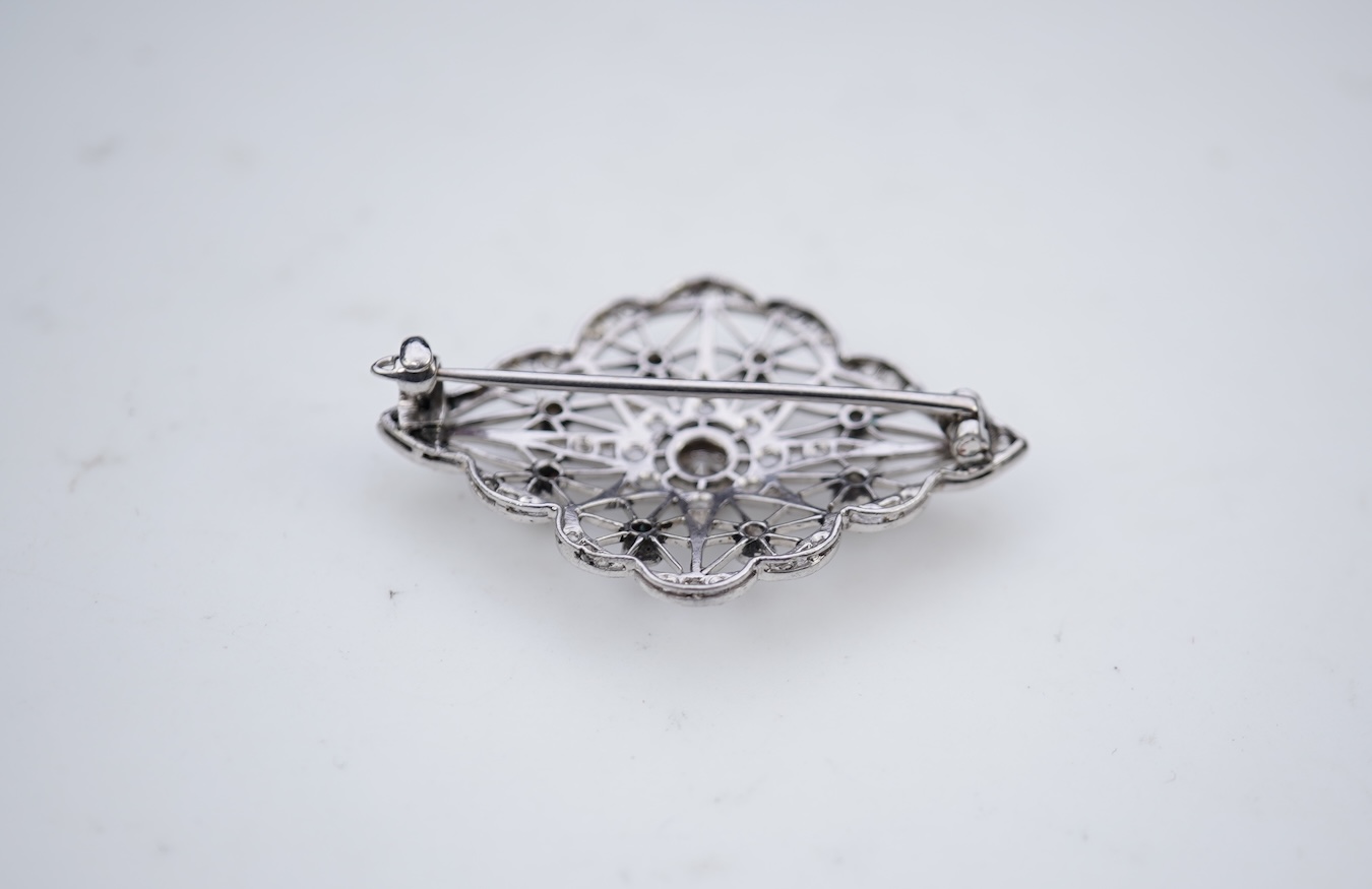 A Belle Epoque diamond brooch, early 20th century